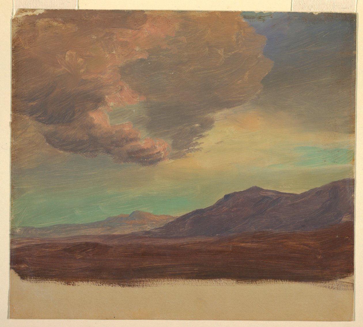 Piirros, Maisema, Palastinen tai Syyrian lähellä, 1868 tekijältä Frederic Edwin Church