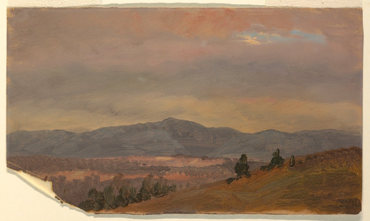 Piirros, Katse kohti kaukaisia kukkuloita, Hudsonin laakso, New York, 1870-80. tekijältä Frederic Edwin Church