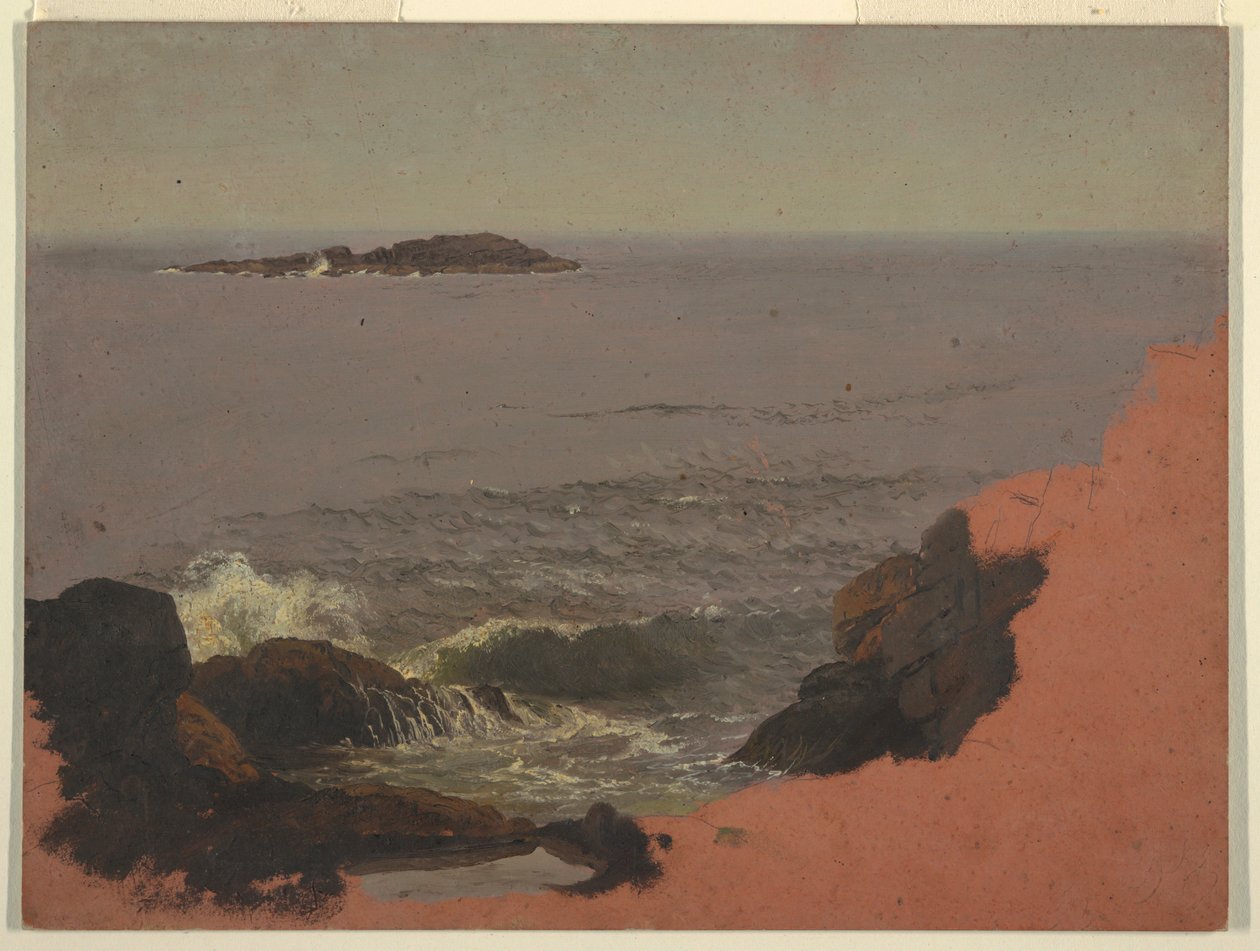 Piirros, Mainen rannikko, 1845-48 tekijältä Frederic Edwin Church