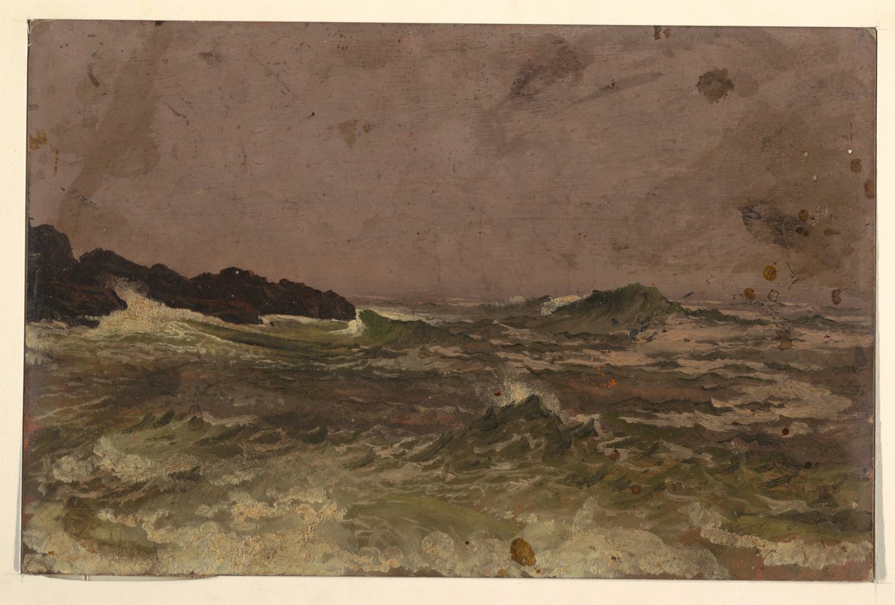 Piirros, Mainen rannikko, 1845-50 tekijältä Frederic Edwin Church