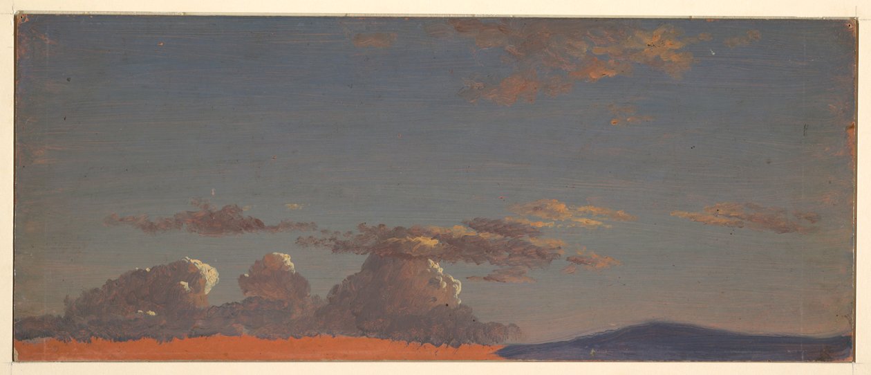 Piirros, Maine  taivaan tutkiminen, n. 1868-69. tekijältä Frederic Edwin Church
