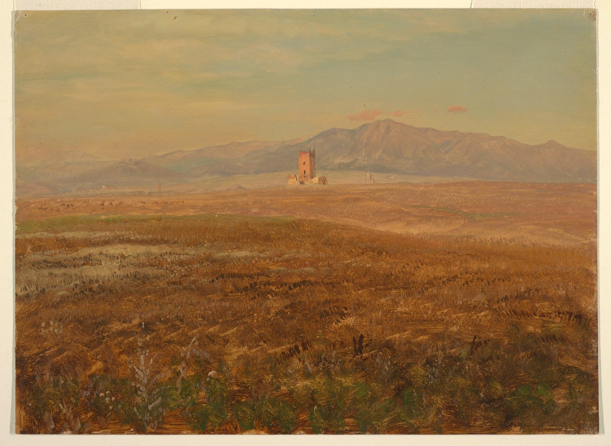 Piirros, meksikolainen maisema, huhtikuu 1869 tekijältä Frederic Edwin Church