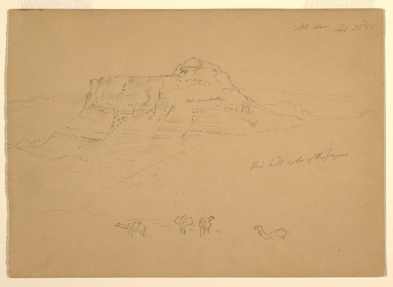 Piirros, Mount Hor, 23. helmikuuta 1868. tekijältä Frederic Edwin Church