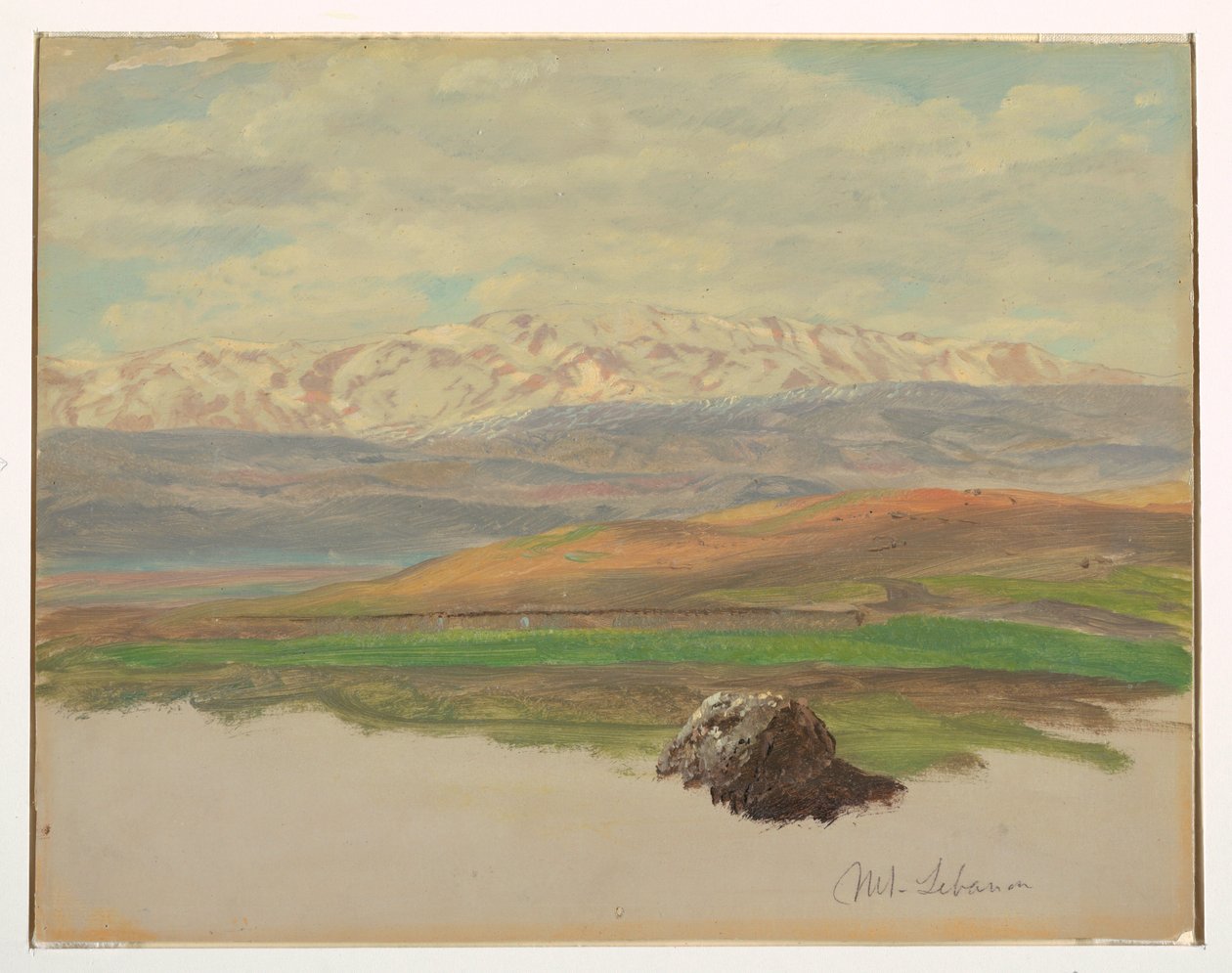 Piirros, Mount Lebanon, toukokuu 1868 tekijältä Frederic Edwin Church