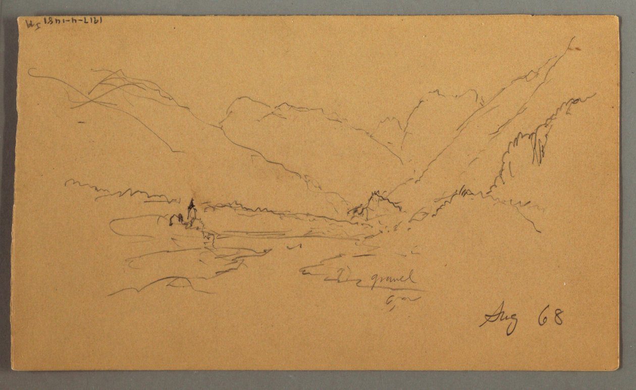 Piirros, Vuorenhuiput, 1868 tekijältä Frederic Edwin Church