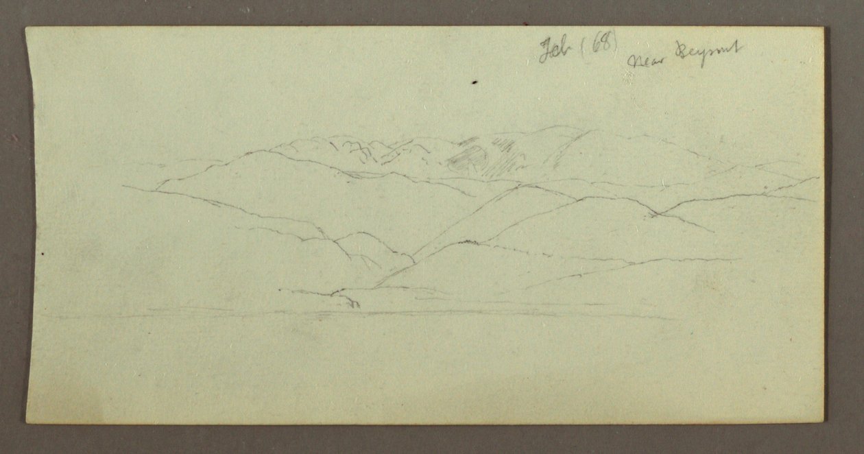 Piirros, vuoristo, helmikuu 1868 tekijältä Frederic Edwin Church