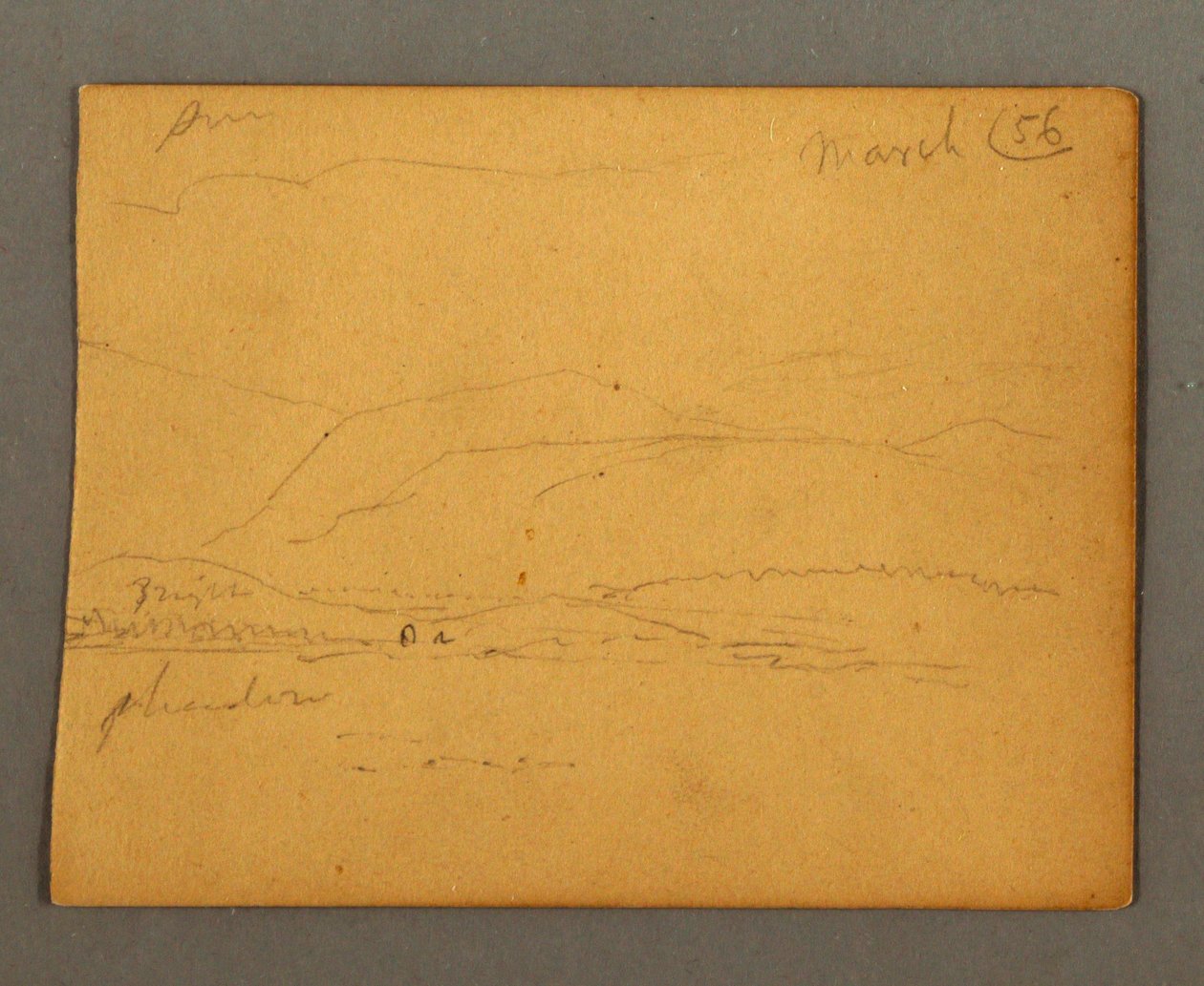 Piirros, Vuoret, maaliskuu 1856 tekijältä Frederic Edwin Church