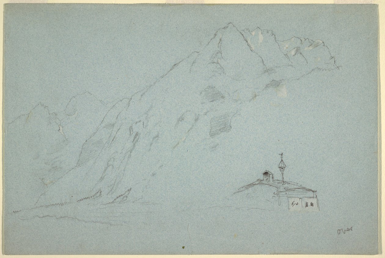 Piirros, Vuoret lähellä Abtenauta. Salzkammergut, 5. elokuuta 1868 tekijältä Frederic Edwin Church