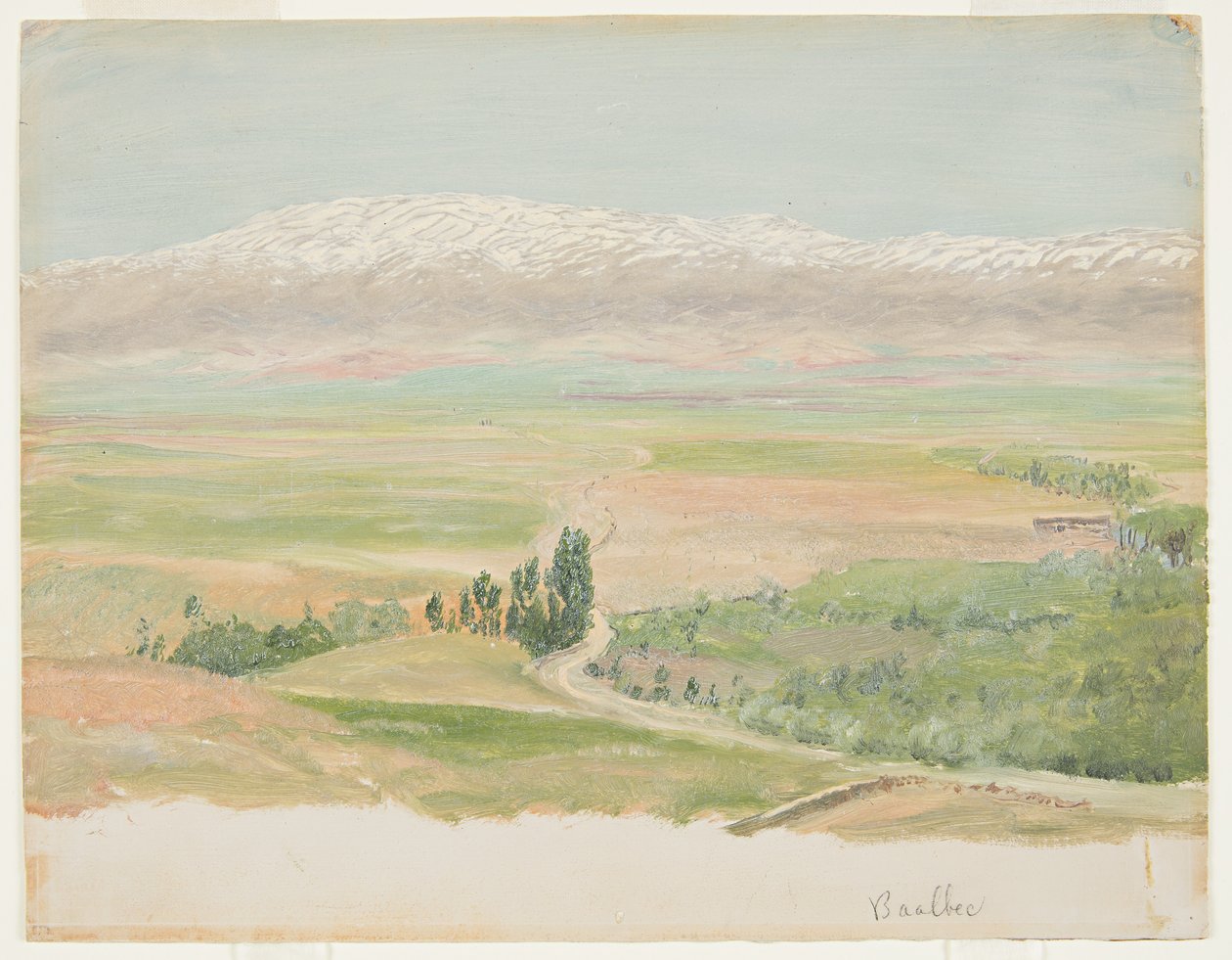 Piirros, vuoret Baalbecin lähellä, toukokuu 1868. tekijältä Frederic Edwin Church