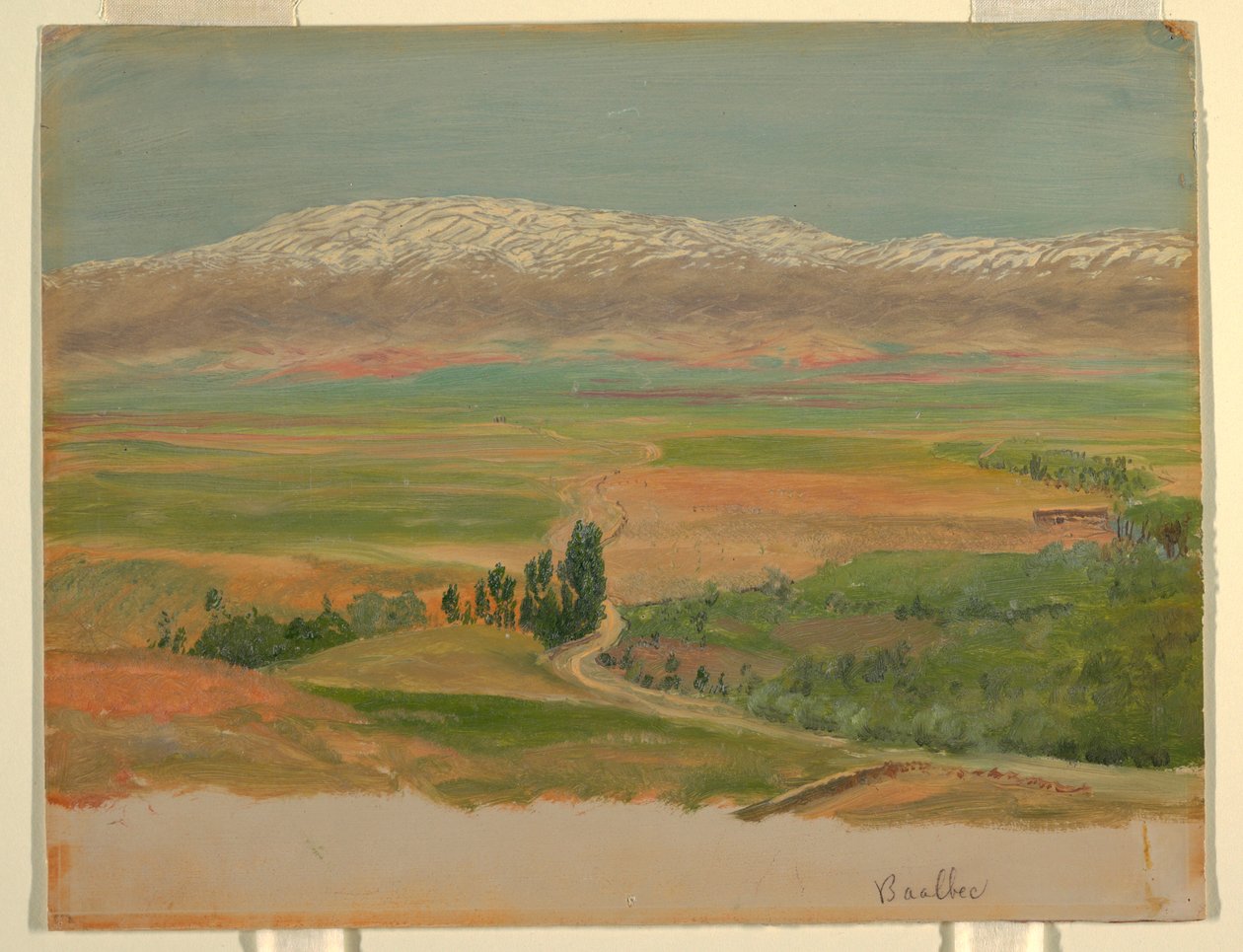 Piirros, vuoret Baalbecin lähellä, toukokuu 1868. tekijältä Frederic Edwin Church