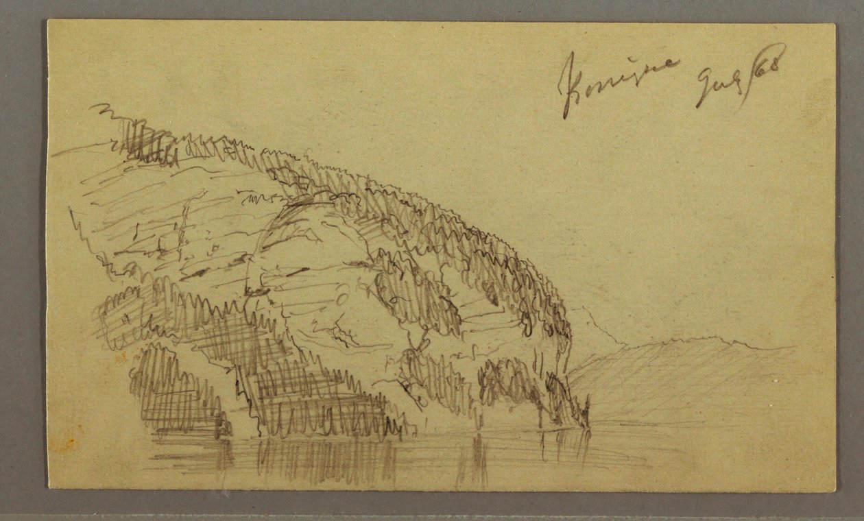 Piirros, Mountainside, heinäkuu 1868 tekijältä Frederic Edwin Church