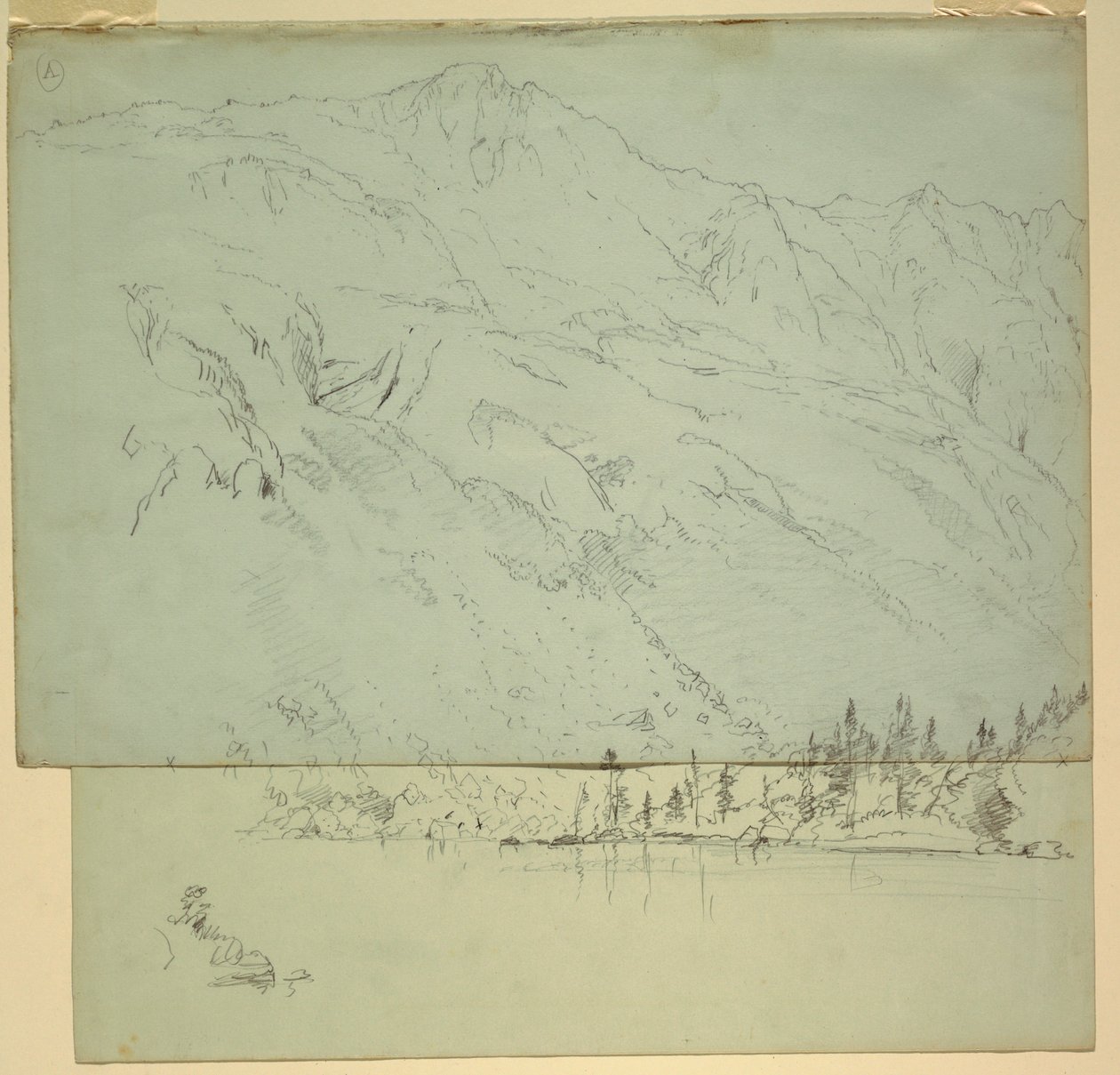 Piirros, Mt. Katadhin, Maine, 1870-78. tekijältä Frederic Edwin Church