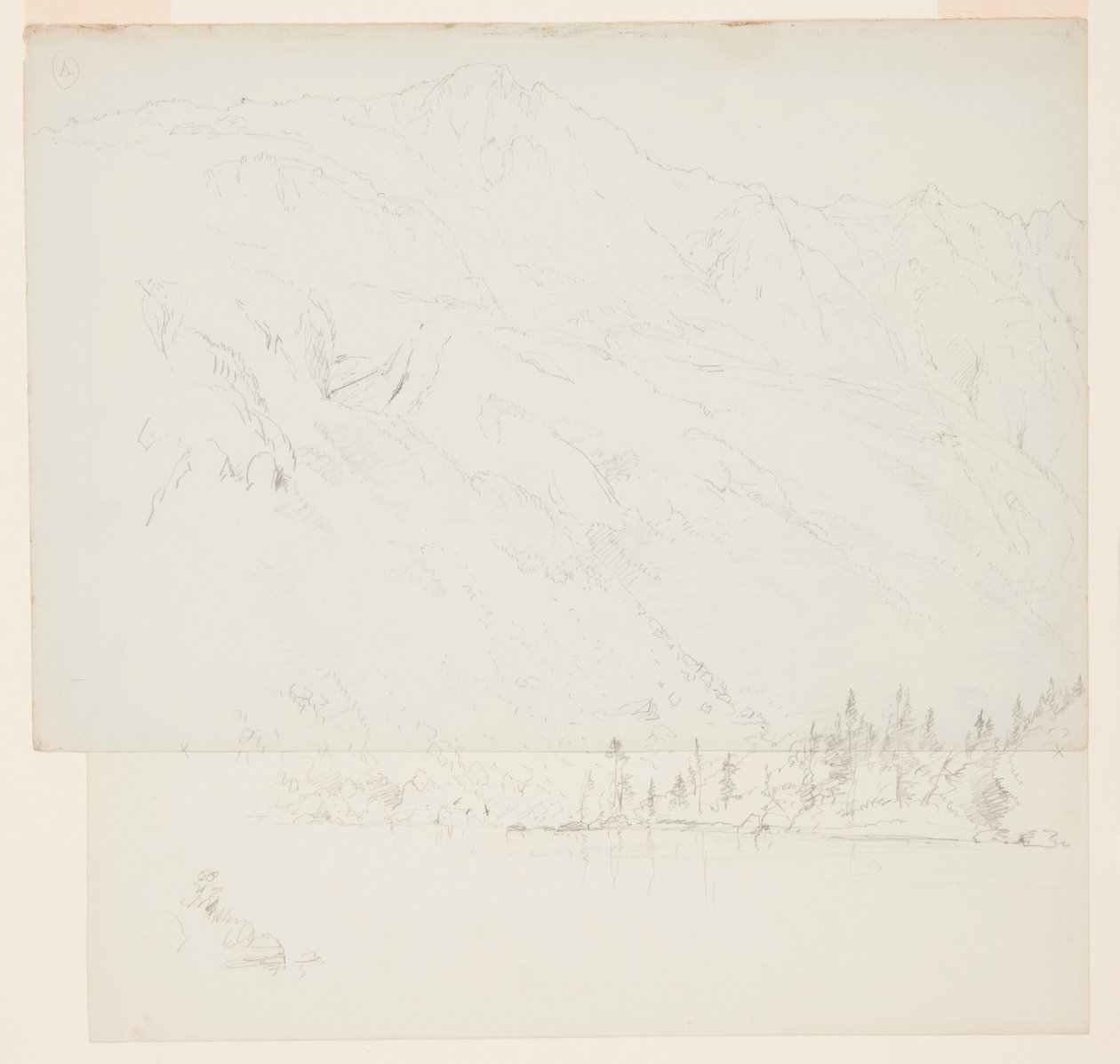 Drawing, Mt. Katahdin, Maine, 1870–78 tekijältä Frederic Edwin Church