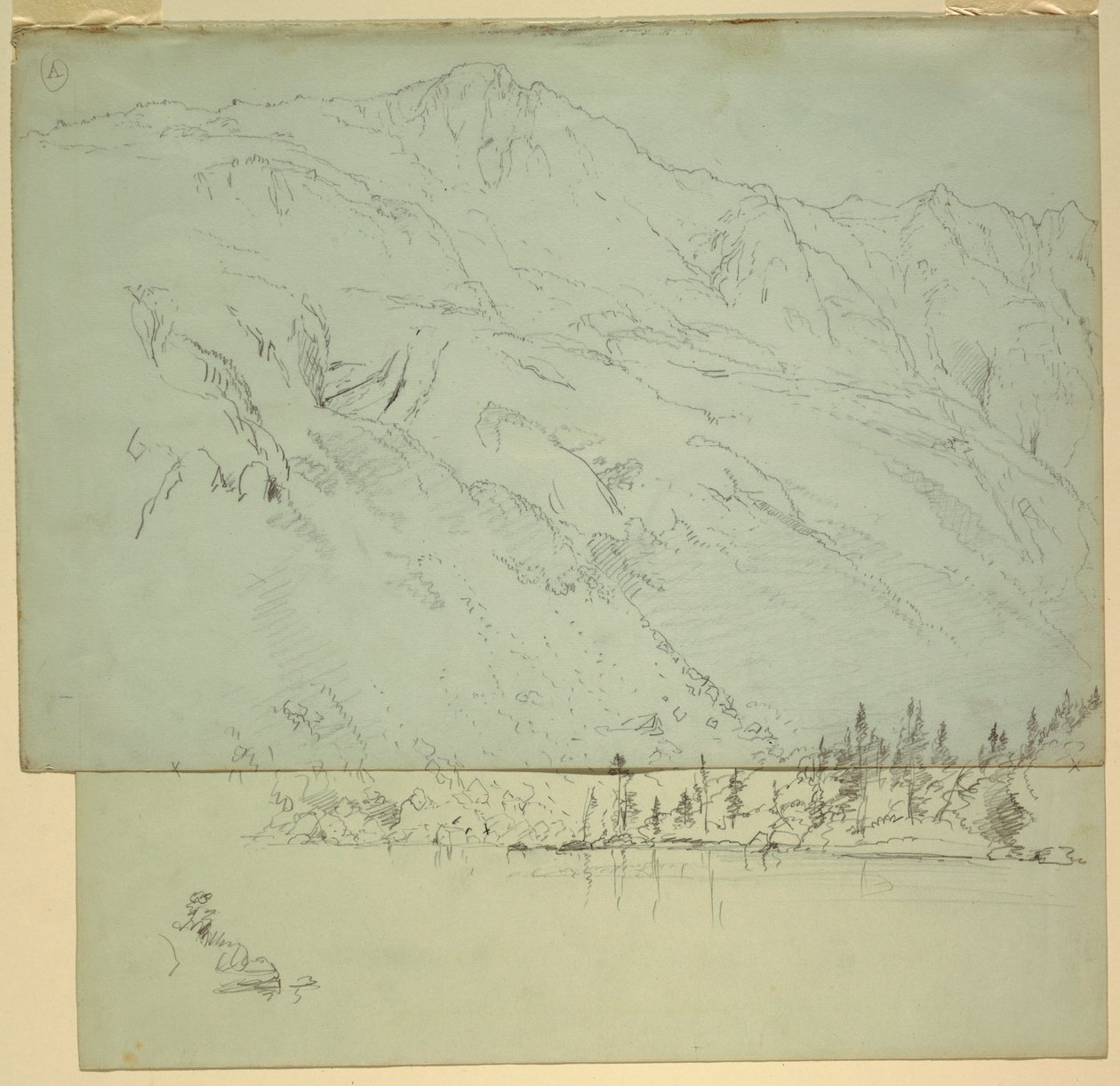 Drawing, Mt. Katahdin, Maine, 1870–78 tekijältä Frederic Edwin Church