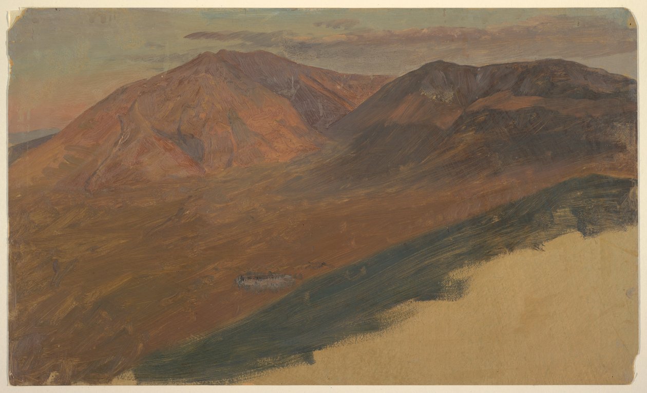 Piirros, Katahdin-vuori ja Turner kaukaa, 1860-78. tekijältä Frederic Edwin Church