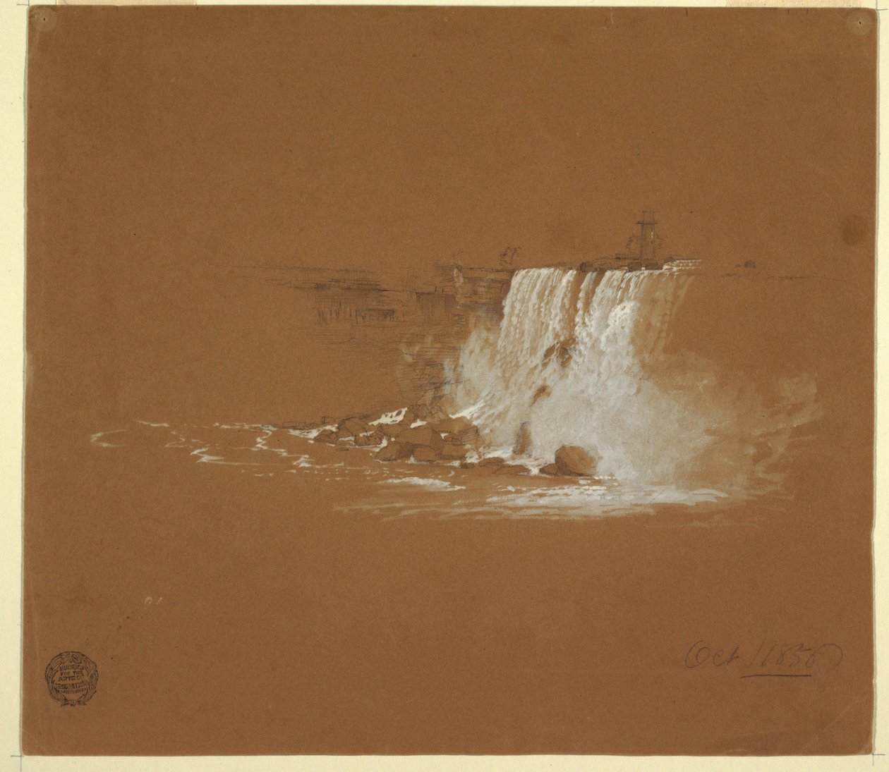 Piirros, Niagaran putoukset, lokakuu 1856 tekijältä Frederic Edwin Church
