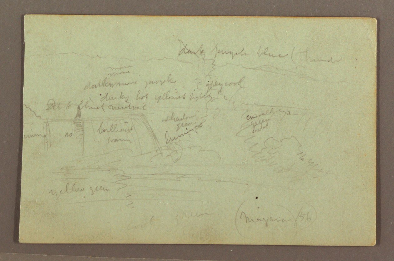 Piirros, Niagaran putoukset Kanadan puolelta katsottuna, 1856. tekijältä Frederic Edwin Church