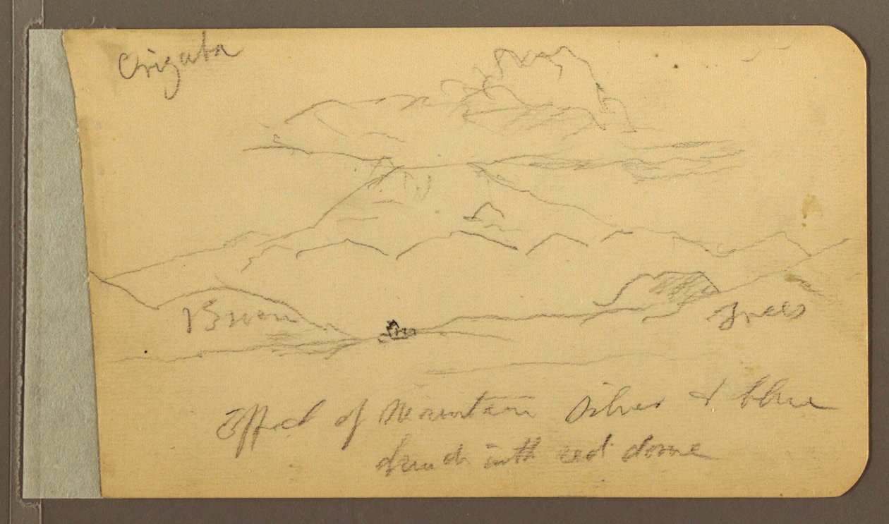 Piirros, Orizaba; Kääntöpuoli: Taivas, 1889 tekijältä Frederic Edwin Church
