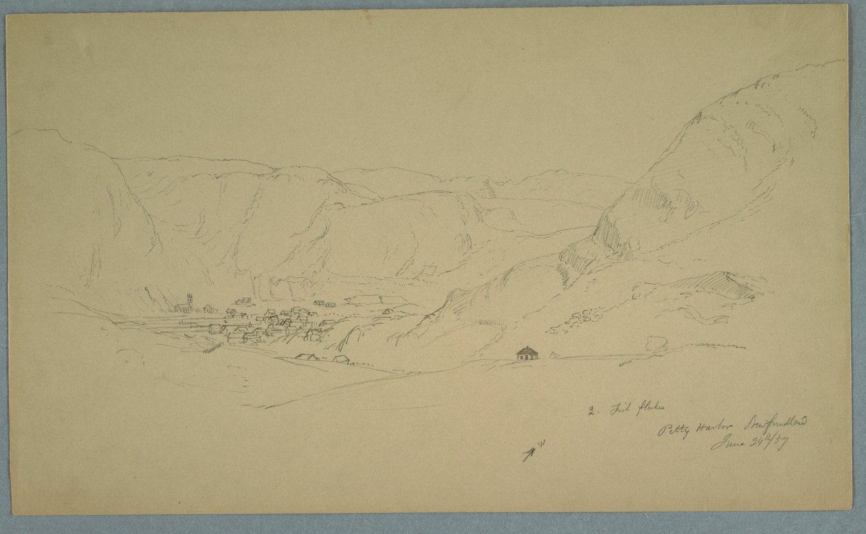 Piirros, Petty satama, 24. kesäkuuta 1859. tekijältä Frederic Edwin Church