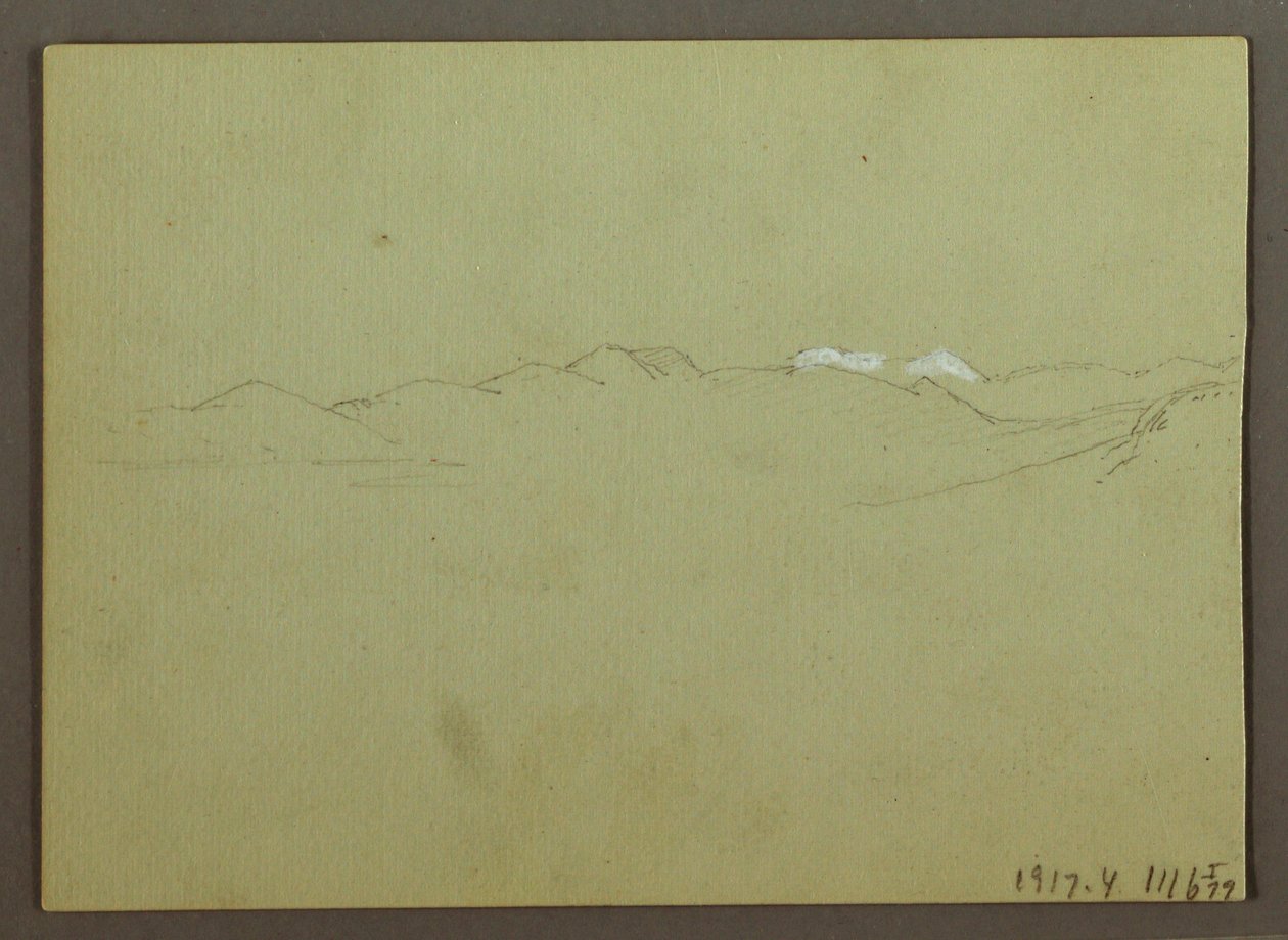 Piirustus, Kasvi- ja maisematutkimus, 28. huhtikuuta 1869. tekijältä Frederic Edwin Church