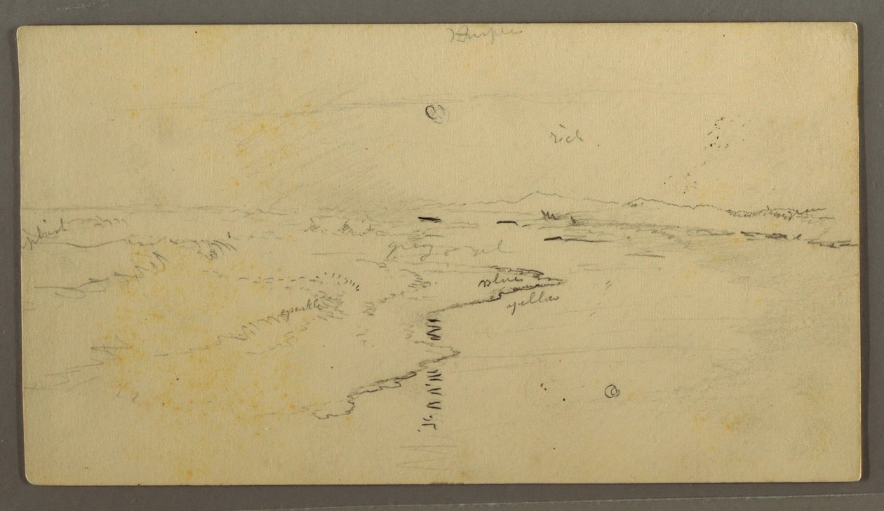 Piirros, joki, heijastunut kuu, 14. kesäkuuta 1870. tekijältä Frederic Edwin Church
