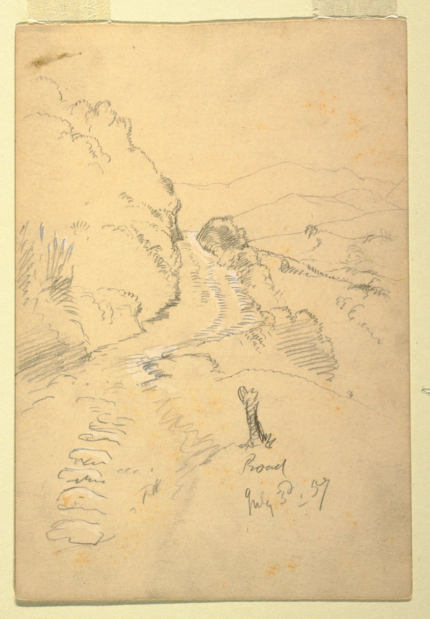 Piirros, tie Ecuadorissa, 3. heinäkuuta 1857. tekijältä Frederic Edwin Church