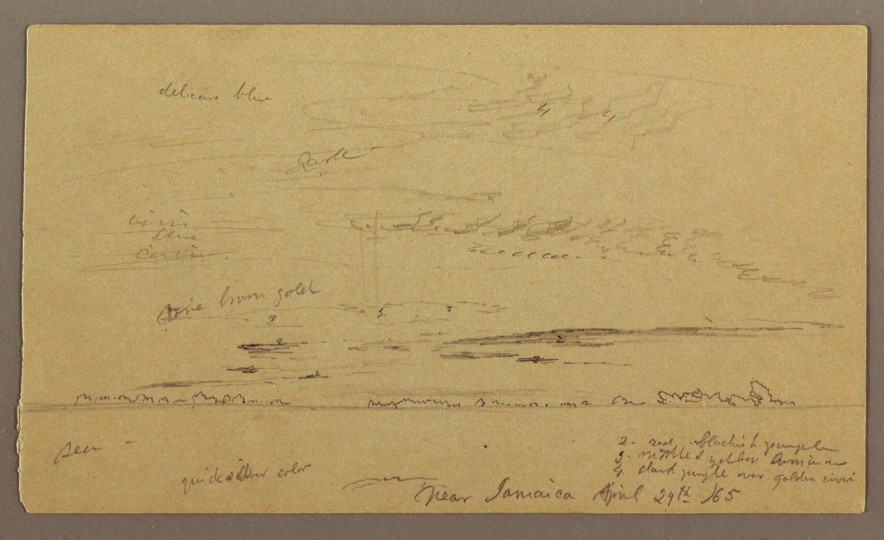 Piirros, merimaisema, 29. huhtikuuta 1865 tekijältä Frederic Edwin Church