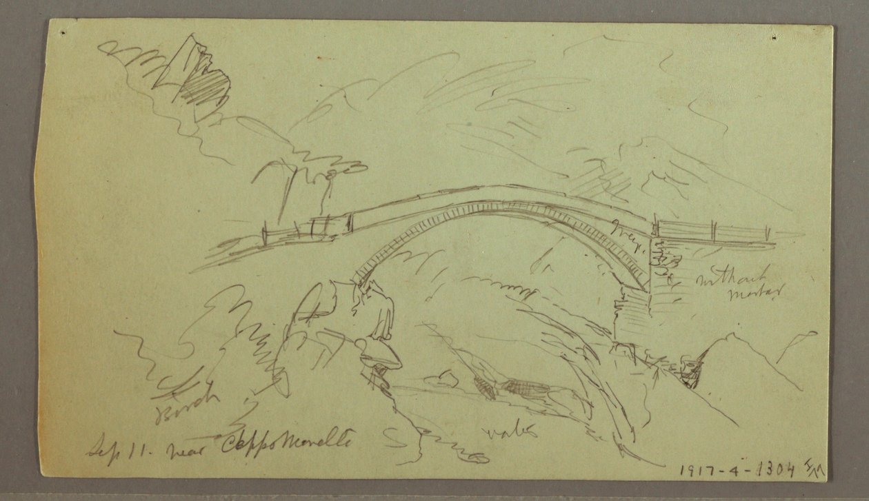 Piirros, Pyhäkkö metsässä, syyskuu 1868 tekijältä Frederic Edwin Church