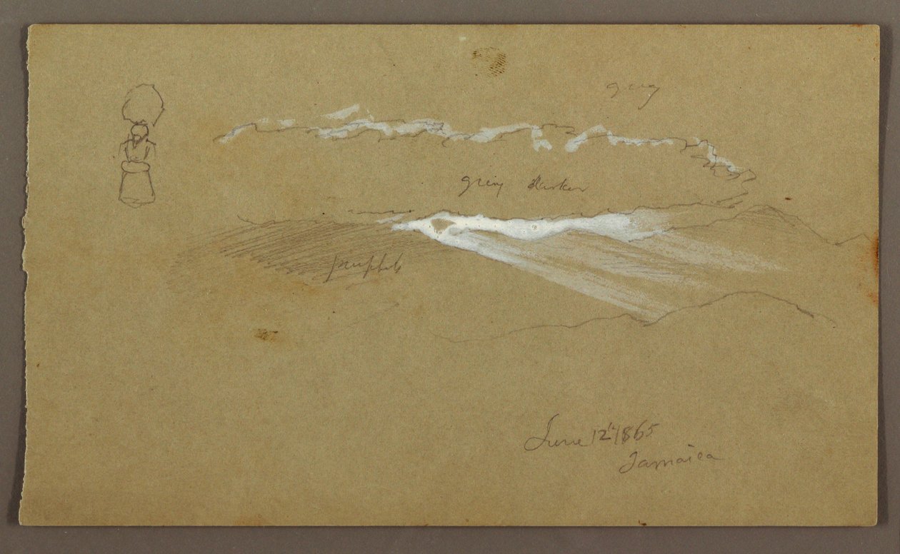 Piirros, taivas, hahmo, 12. kesäkuuta 1865. tekijältä Frederic Edwin Church
