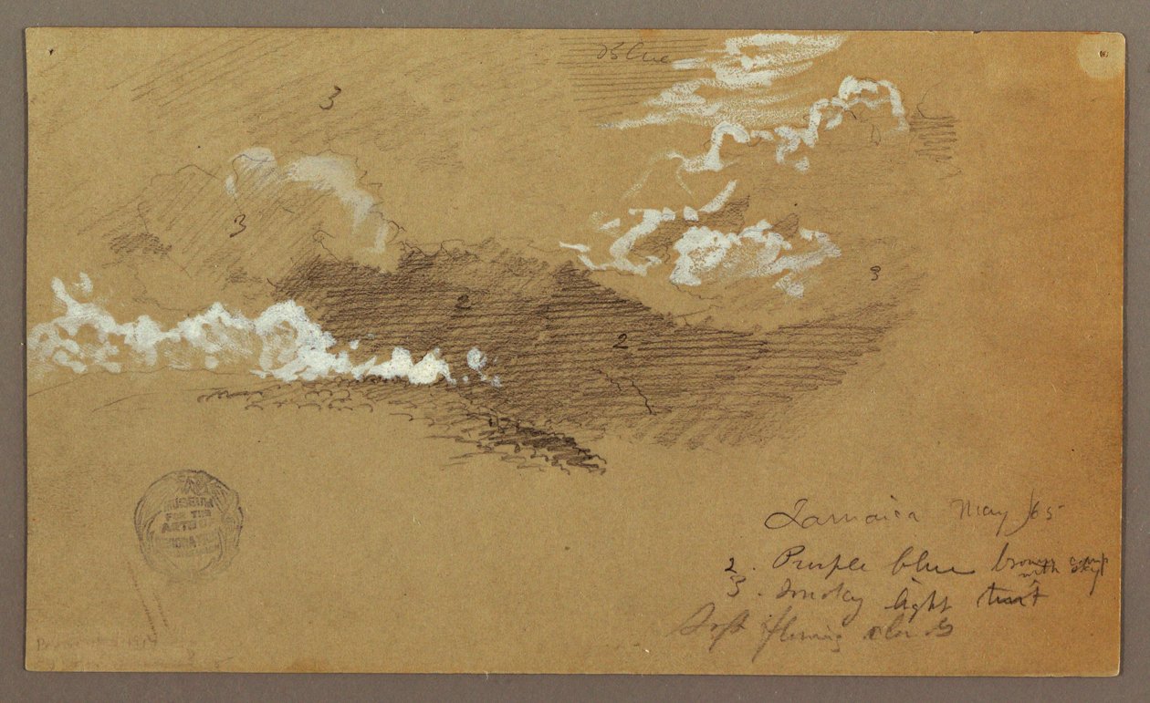 Piirros, taivas, toukokuu 1865 tekijältä Frederic Edwin Church