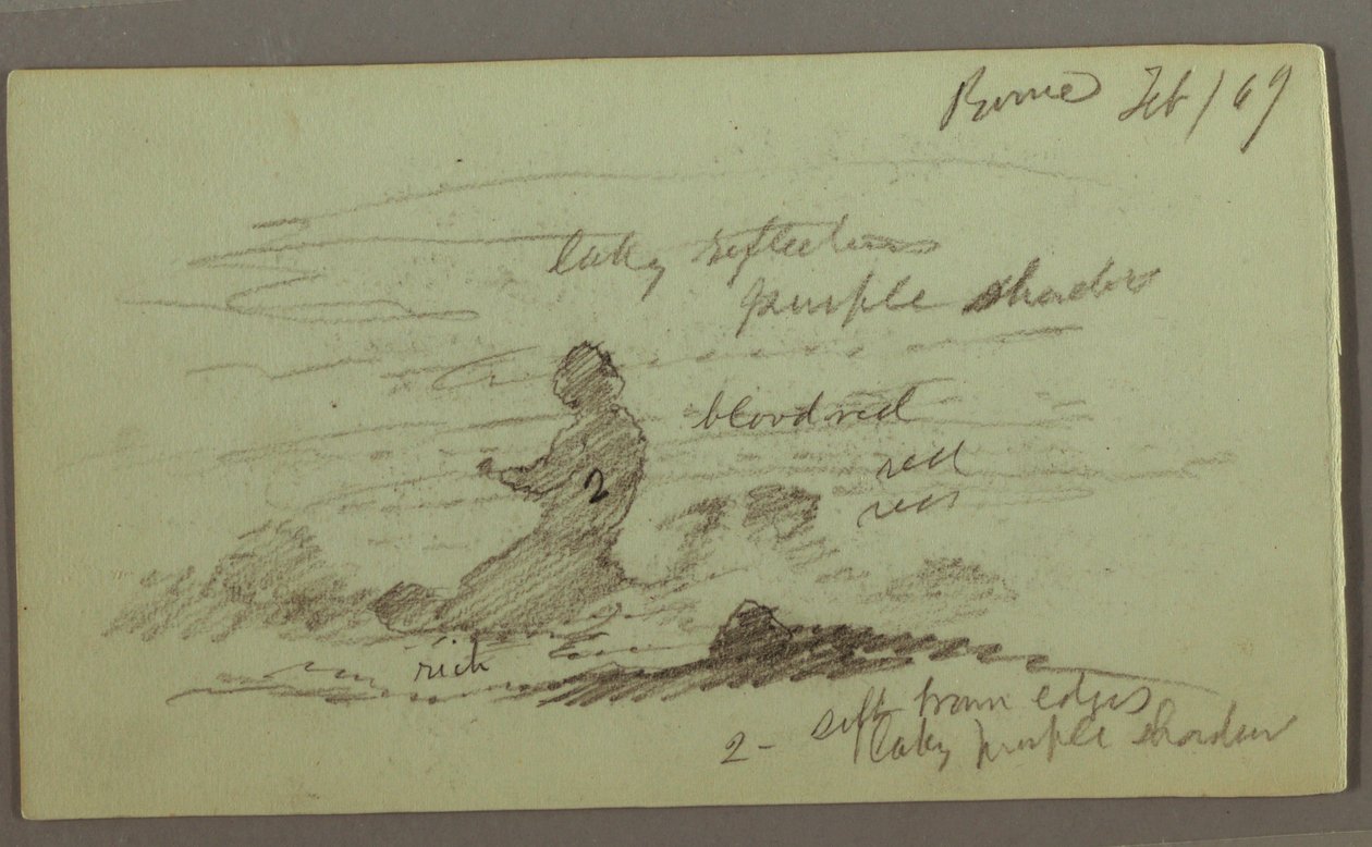 Piirros, Taivaan tutkimus, helmikuu 1869 tekijältä Frederic Edwin Church