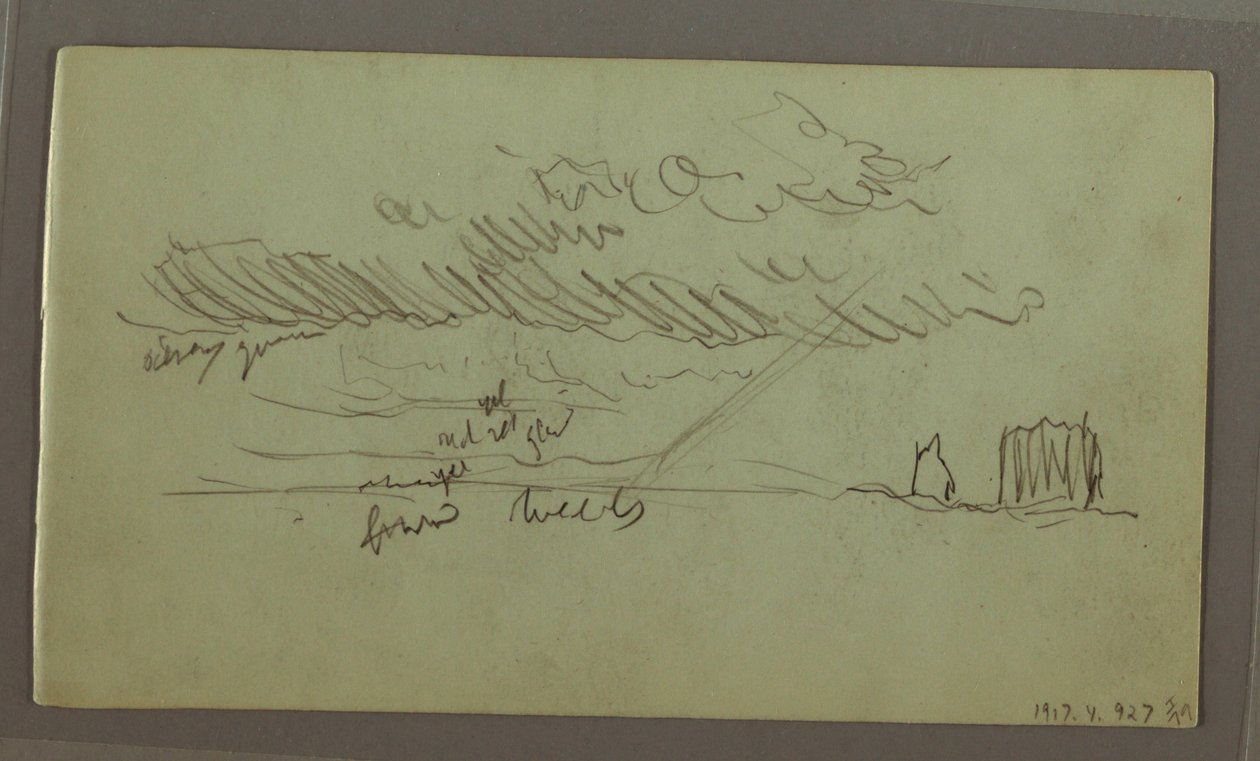 Piirros, Taivaan tutkimus, helmikuu 1869 tekijältä Frederic Edwin Church