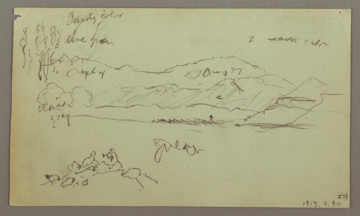 Piirustus, kivikaari, kivijalka, 27. huhtikuuta 1868. tekijältä Frederic Edwin Church