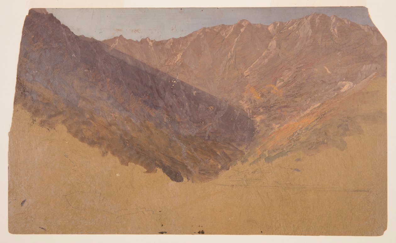 Piirros, Suuren altaan tutkimus, Katahdin-vuori, 1860-70. tekijältä Frederic Edwin Church
