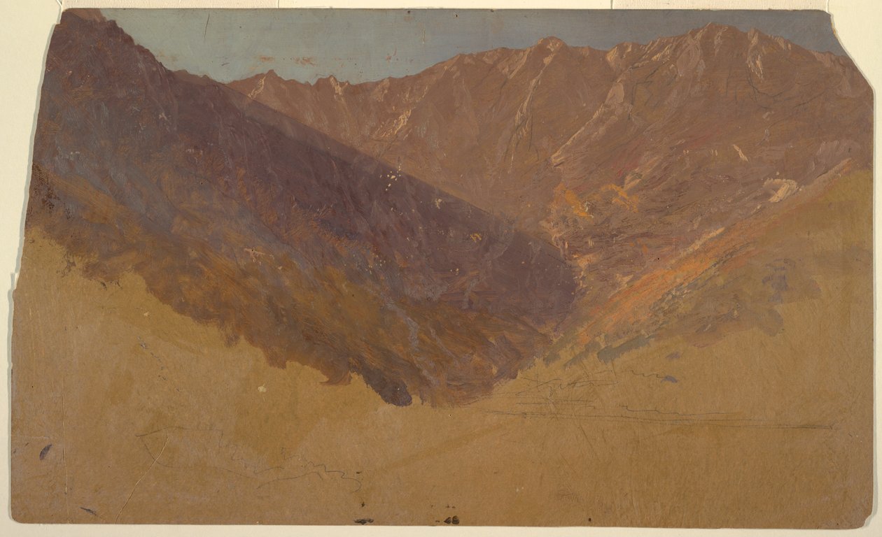 Piirros, Suuren altaan tutkimus, Katahdin-vuori, 1860-70. tekijältä Frederic Edwin Church