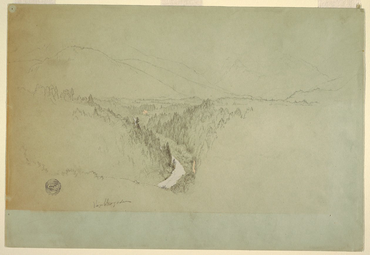 Piirros, Watzmanin huippu, Berchtesgaden, Baijeri, 1868. tekijältä Frederic Edwin Church
