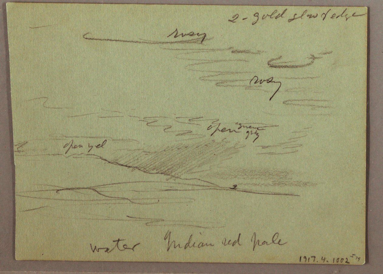 Piirros, auringonlasku, lapsi syömässä, 22. joulukuuta 1870 tekijältä Frederic Edwin Church