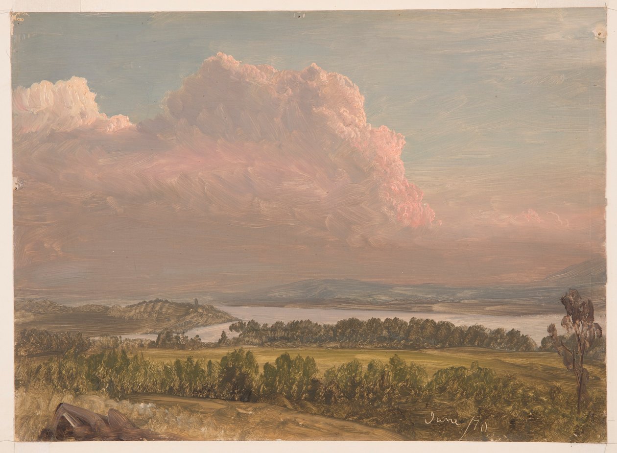 Piirros, Auringonlasku Hudsonin laaksossa, kesäkuu 1870. tekijältä Frederic Edwin Church