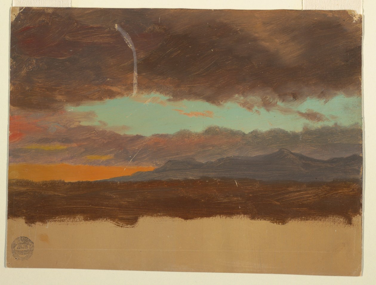 Piirros, Auringonlasku Hudsonin laakson yllä, 1865-75 tekijältä Frederic Edwin Church
