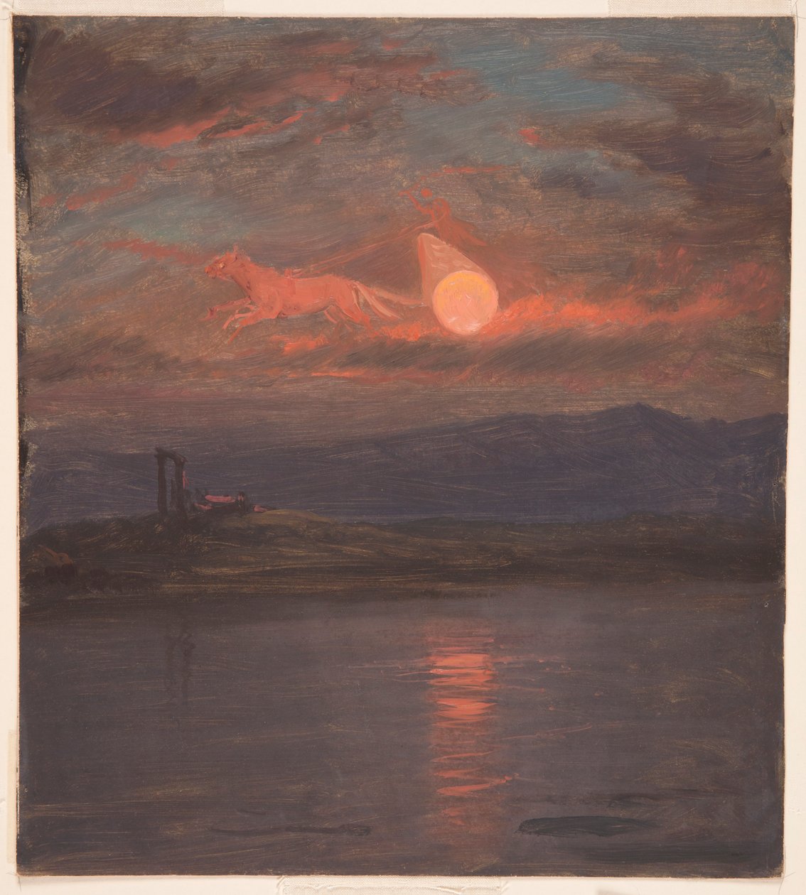 Piirros, Auringon vaunut fantasia, luultavasti 1868-69. tekijältä Frederic Edwin Church