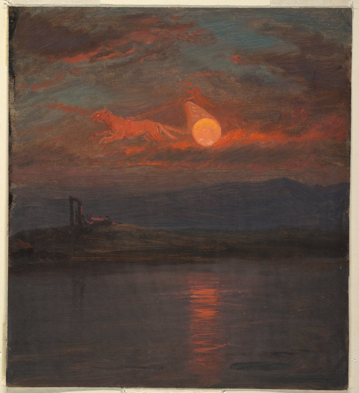 Piirros, Auringon vaunut fantasia, luultavasti 1868-69. tekijältä Frederic Edwin Church