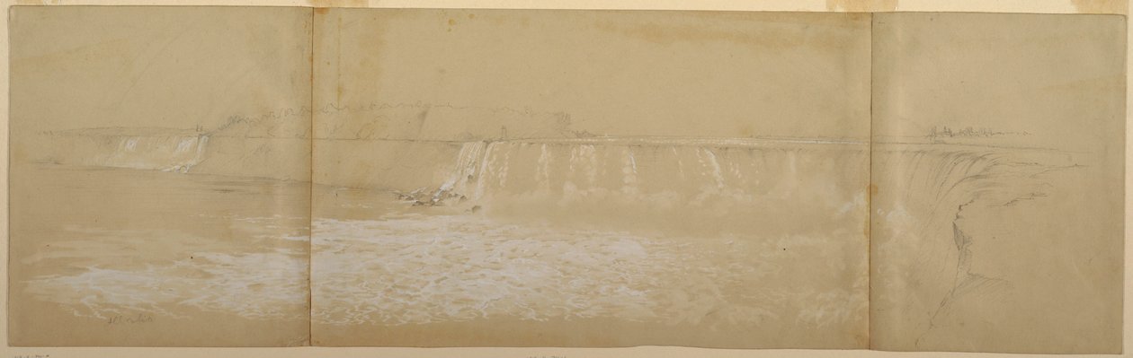 Piirros, Niagaran putoukset, syyskuu tai lokakuu 1856. tekijältä Frederic Edwin Church