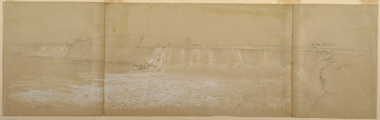 Piirros, Niagaran putoukset, syyskuu tai lokakuu 1856. tekijältä Frederic Edwin Church