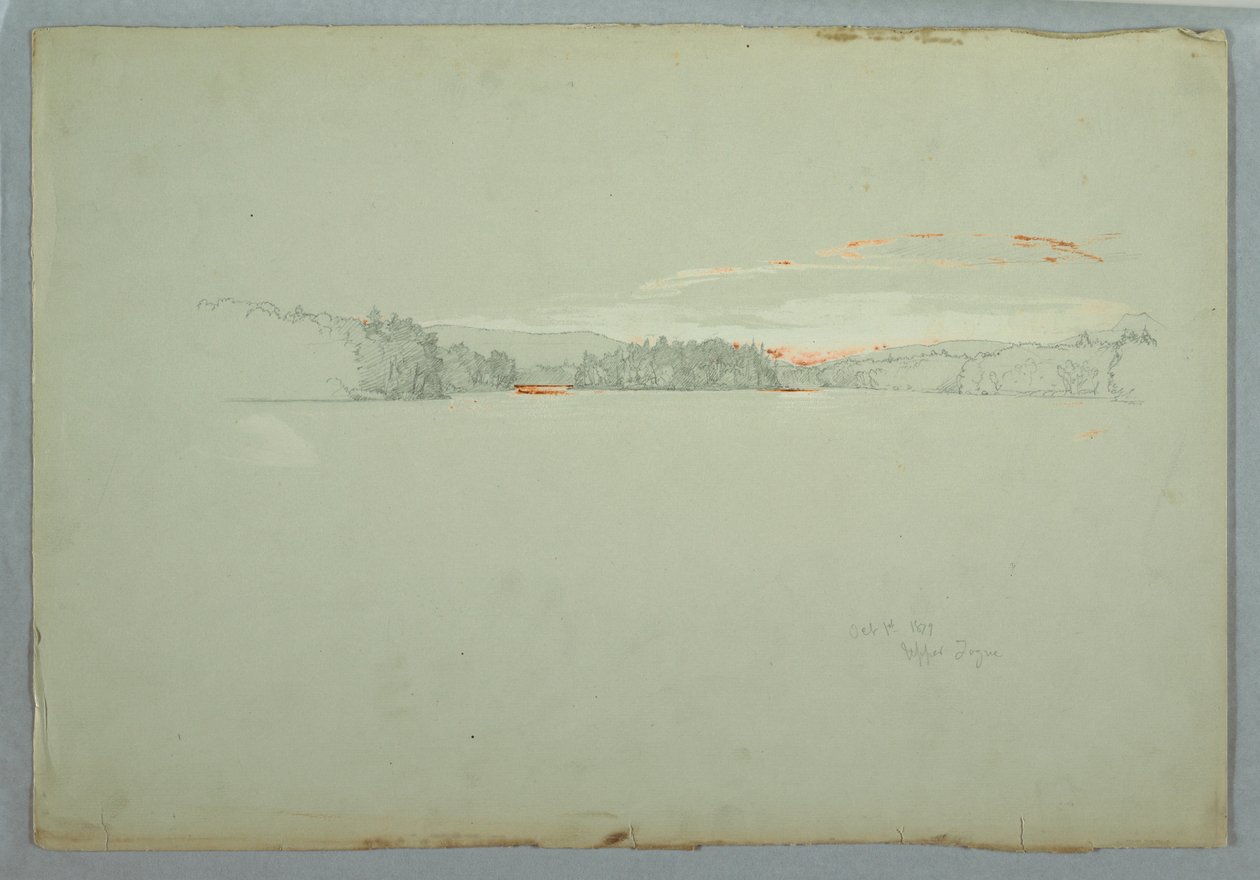 Piirros, Ylä-Kielijärvi, 1. lokakuuta 1879. tekijältä Frederic Edwin Church