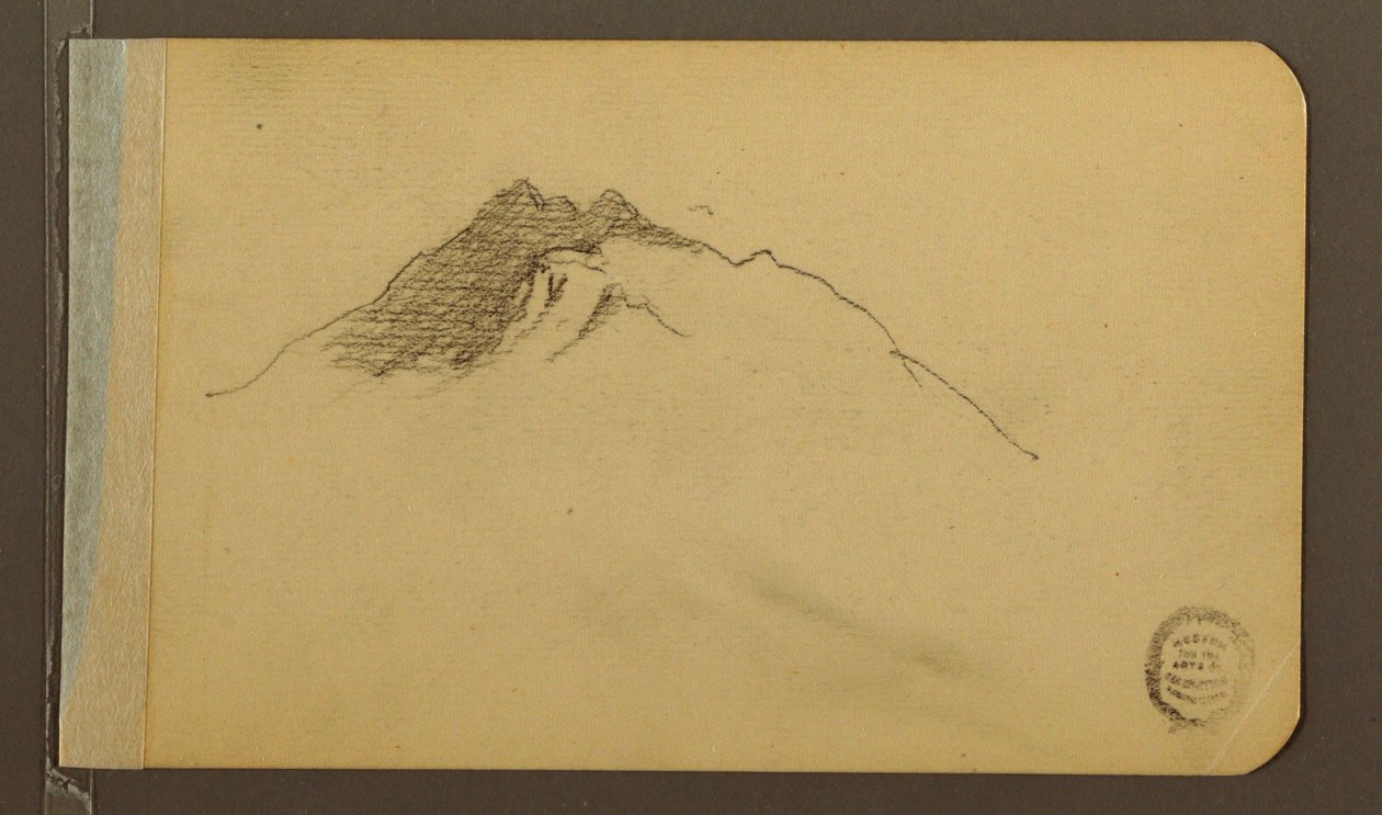 Piirros, laakso; Kääntöpuoli: vuorenhuippu, 1889 tekijältä Frederic Edwin Church