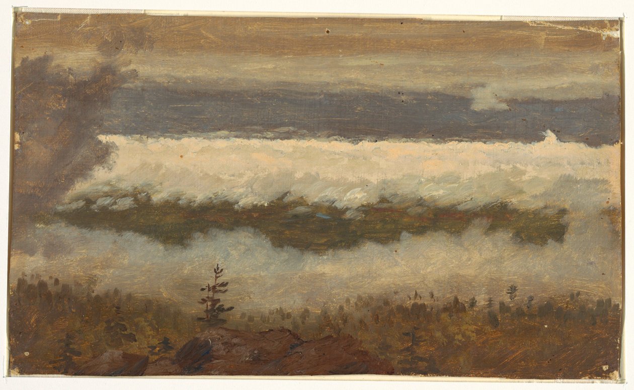 Piirros, Näkymä pilviin Catskillin vuorenhuipulta, 1844-45. tekijältä Frederic Edwin Church