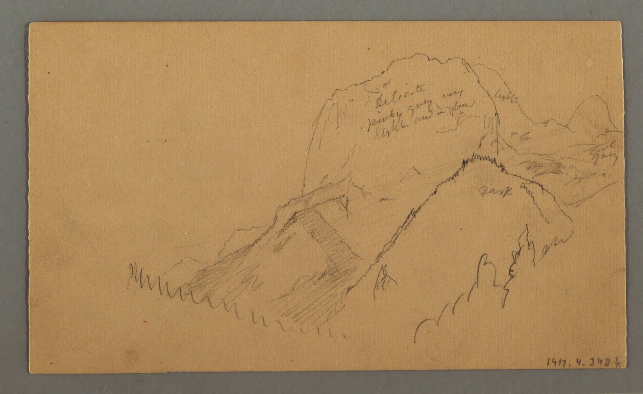Piirros, Metsäiset huiput, 27. heinäkuuta 1868. tekijältä Frederic Edwin Church