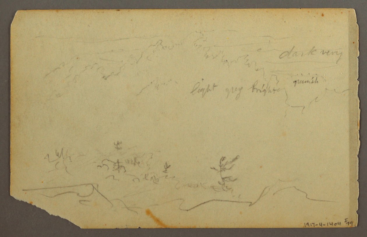 Piirros, Metsäinen maisema, 1844 tekijältä Frederic Edwin Church