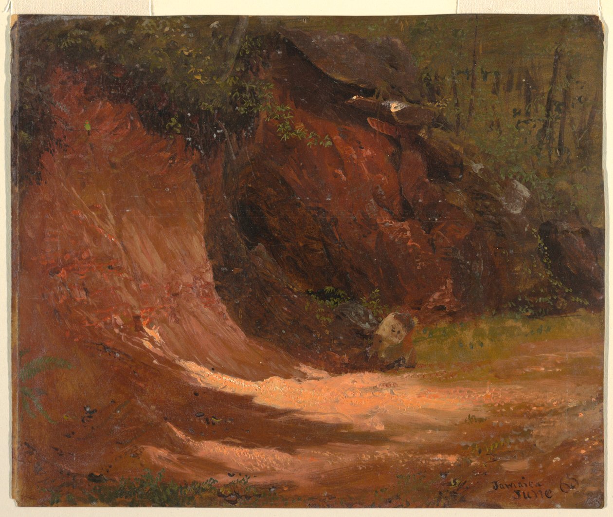 Piirustus, Woodland bank, Jamaika, kesäkuu 1865. tekijältä Frederic Edwin Church