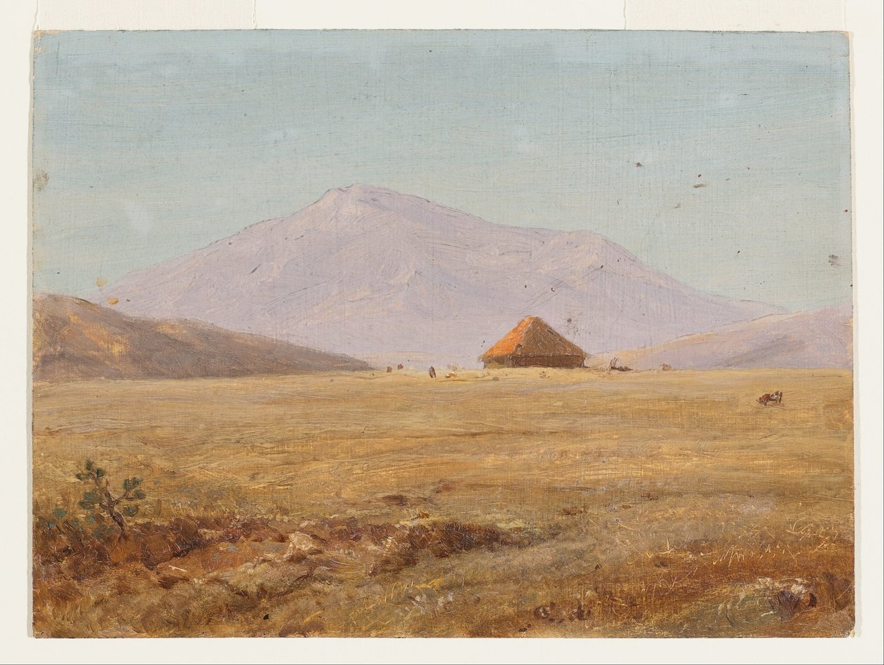 Ecuador , vuoristotasanko ja maja tekijältä Frederic Edwin Church